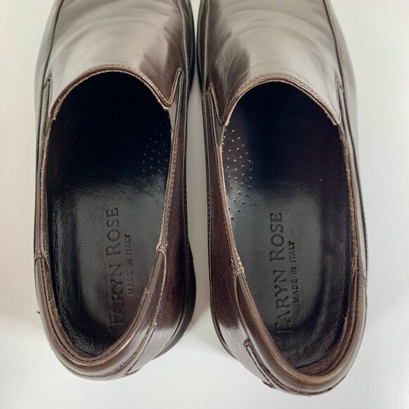 Taryn Rose Brown Leather Slip-On Loafers Cushion Heels Mens Size 10 C - Picture 7 of 9